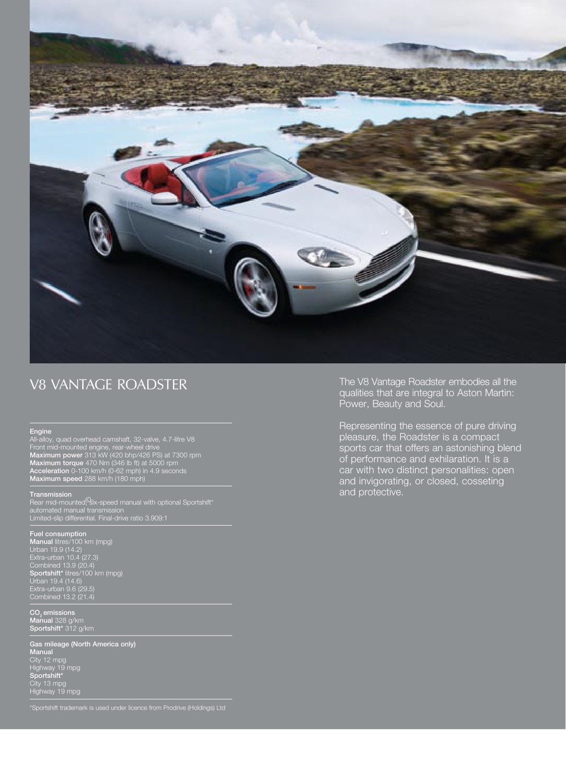 2009 Aston Martin Model Range Brochure Page 2